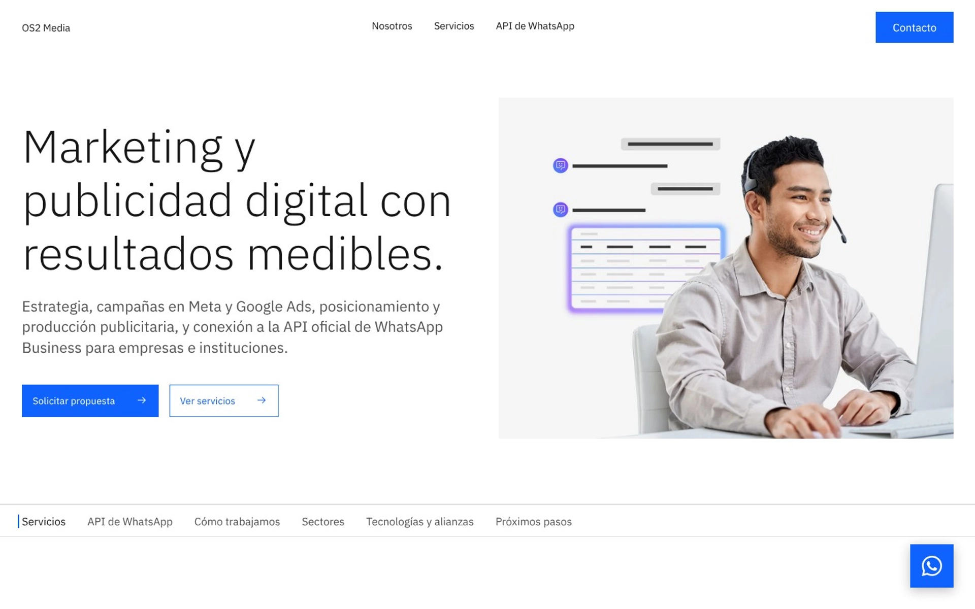 Portada del sitio de OS2 Media