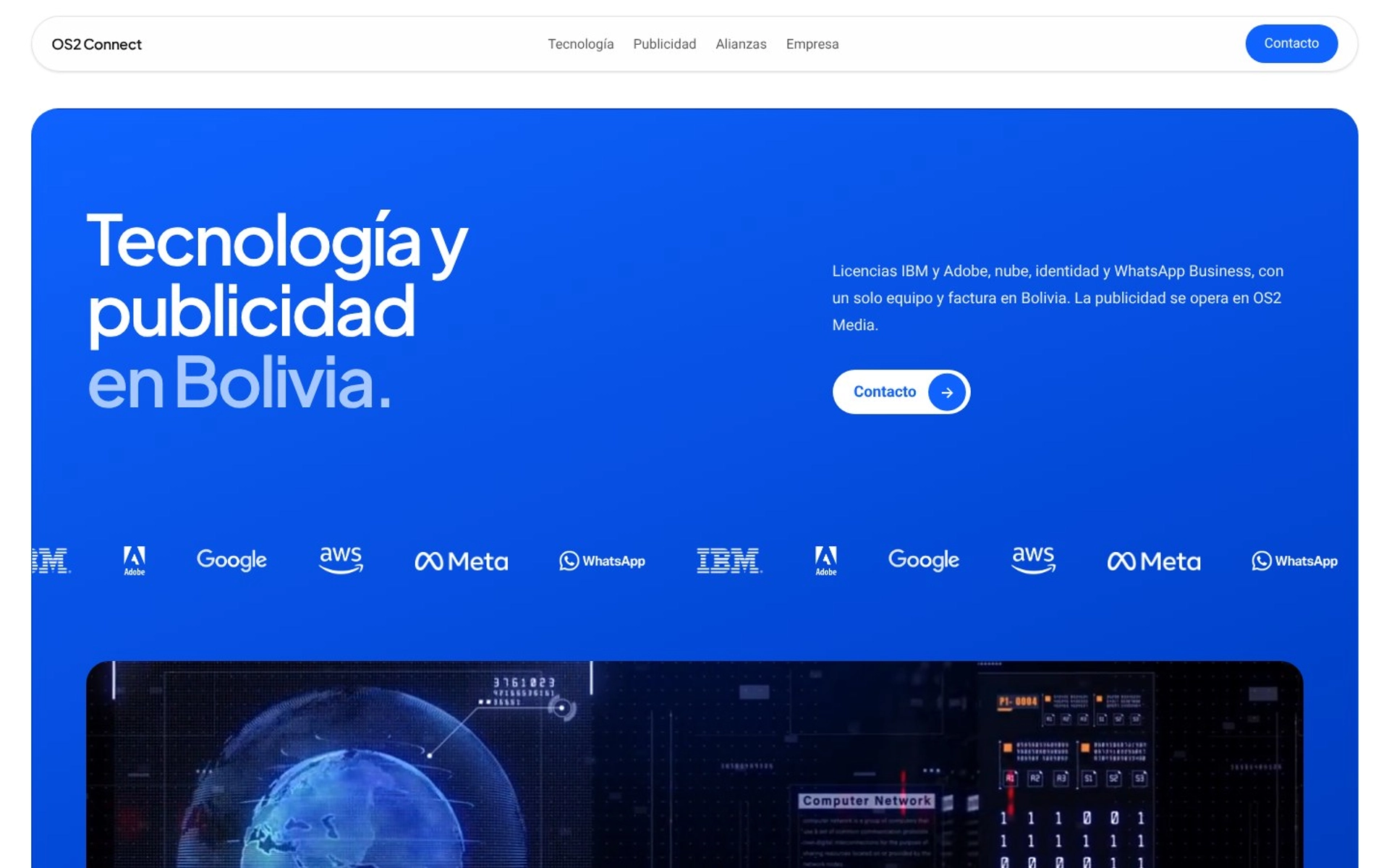 Portada del sitio de OS2 Connect